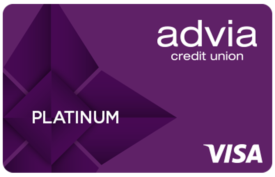 Visa Platinum credit card from Advia Credit Union