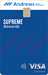 Supreme Rewards Visa Signature credit card from Andrews Federal Credit Union