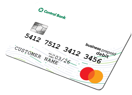 Commercial Mastercard Multi credit card from Central Trust Bank, the