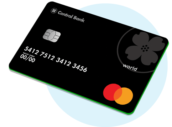 of Central Bank World Mastercard credit card from Central Trust Bank, the