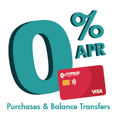 Low-Rate Visa 0% credit card from Cyprus Federal Credit Union