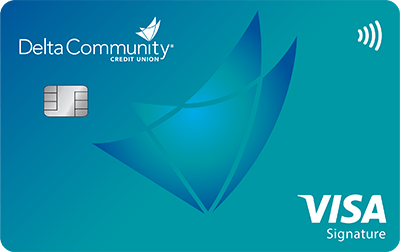 Visa Signature credit card from Delta Community Credit Union