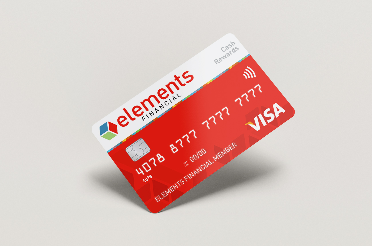 Cash Rewards Visa Special Features credit card from Elements Financial Federal Credit Union