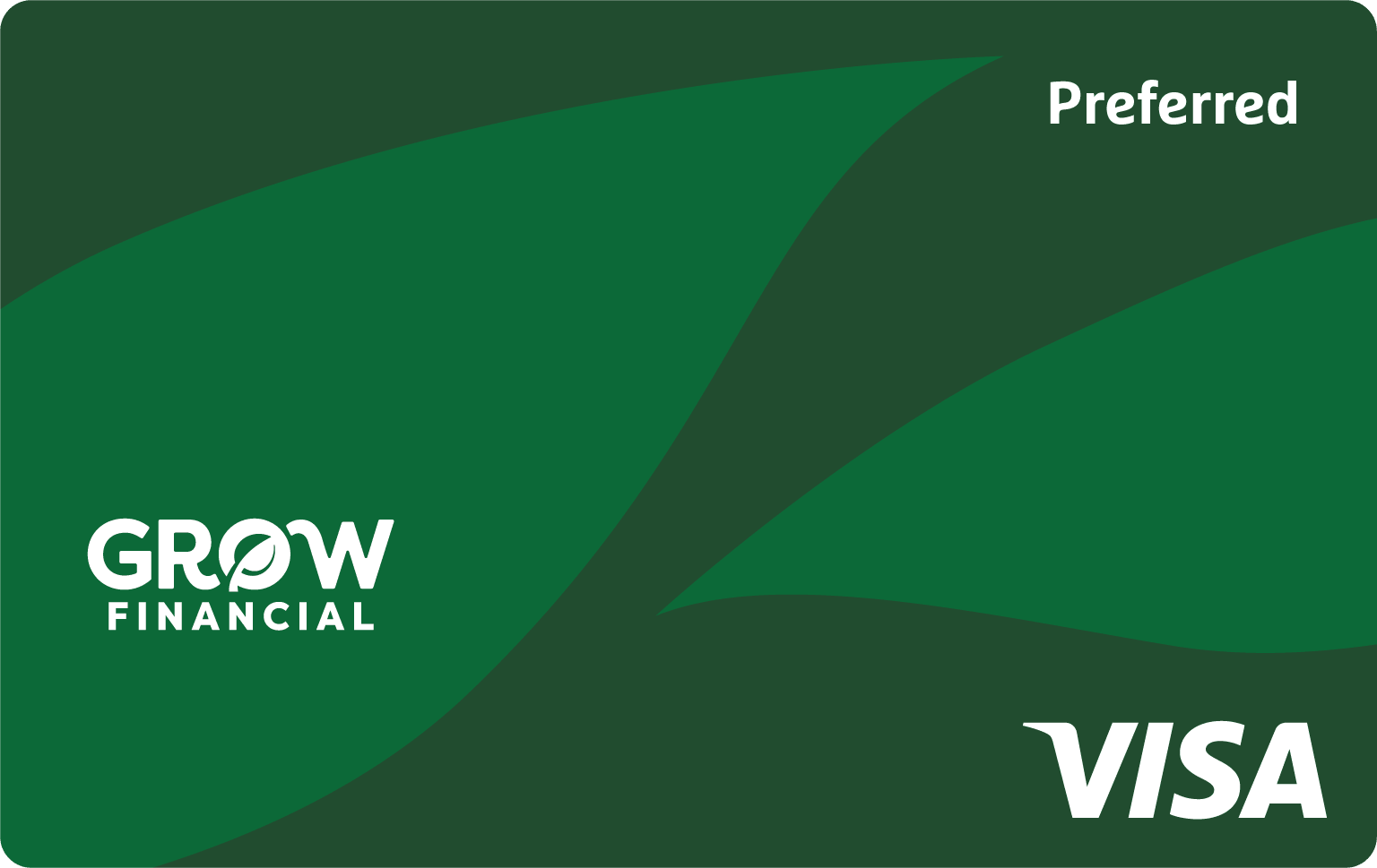 Visa Preferred credit card from Grow Financial Federal Credit Union