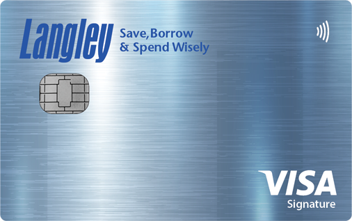 Signature Cash Back Visa credit card from Langley Federal Credit Union