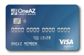 Visa Signature credit card from Oneaz Credit Union