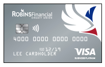 Business Visa Platinum credit card from Robins Financial Credit Union