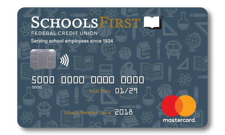 Rewards Mastercard credit card from Schoolsfirst Federal Credit Union