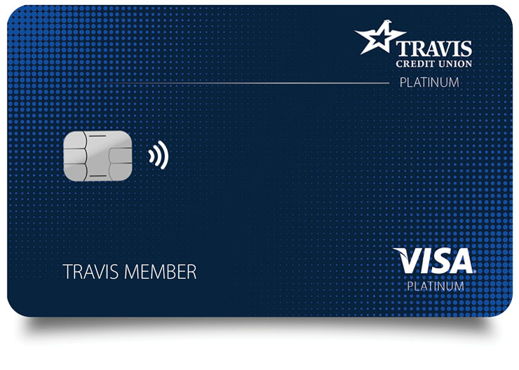 Travis Credit Union Platinum Visa credit card from Travis Credit Union