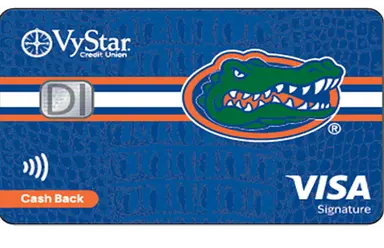 Gators Visa Signature Cash Back credit card from Vystar Credit Union